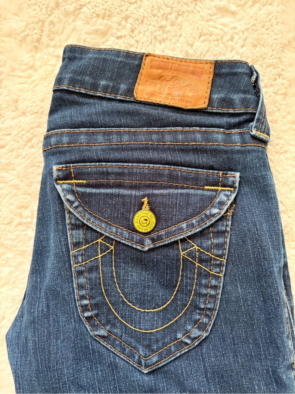 Dark Blue True Religion Denim Jeans - Picture 2 of 6